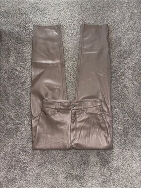 Size 4 Women’s Dynamite Neutral Beige Faux Leather Pants